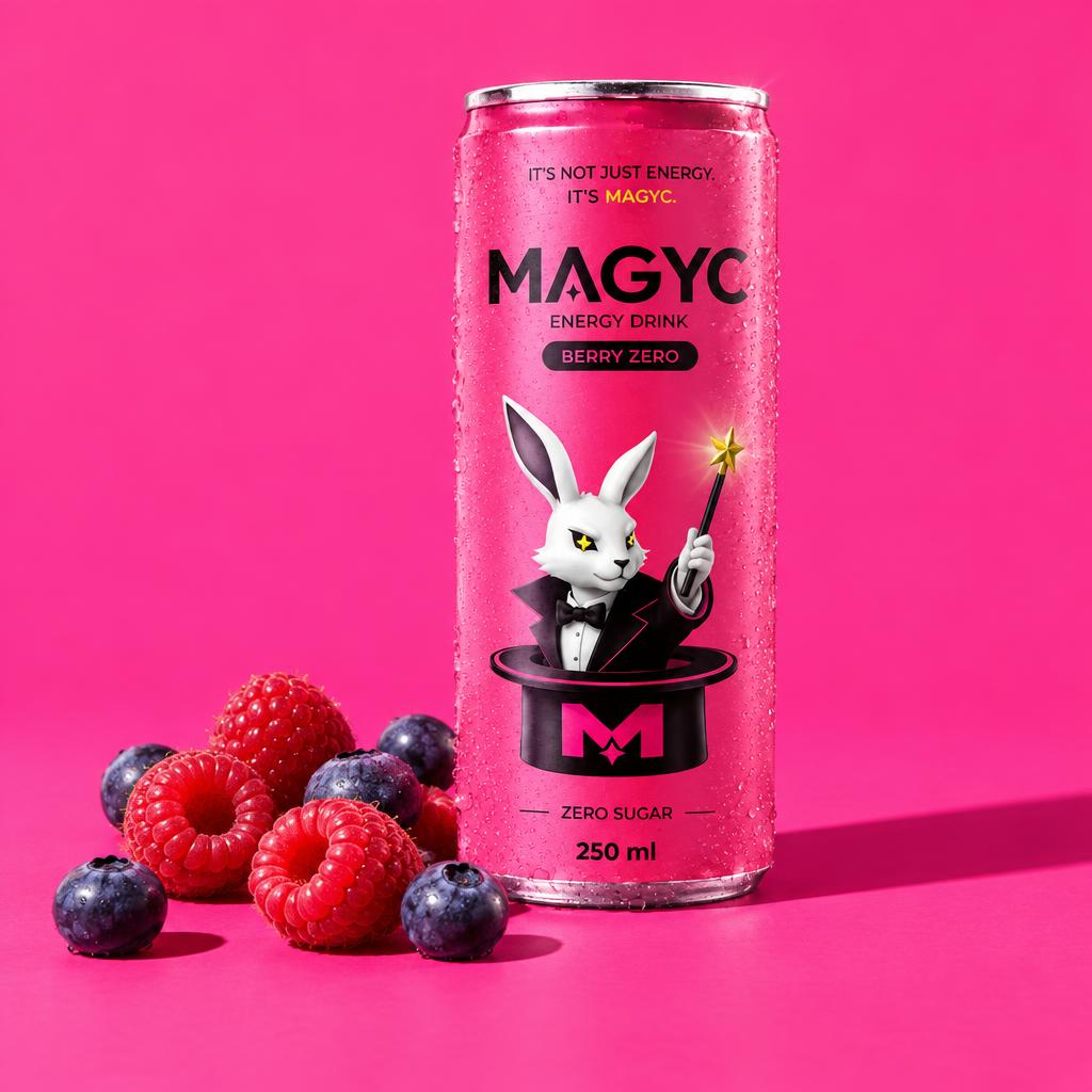 MAGYC Energy Berry Zero mit Himbeeren und Blaubeeren