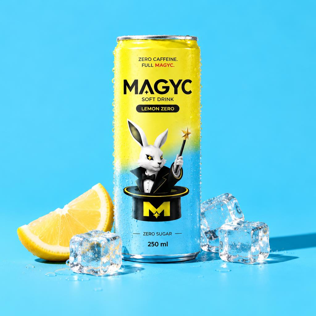MAGYC Soft Lemon Zero mit Eis und Zitrone